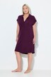Chemise de nuit oversize, manches courtes et décolleté en V, col chemise