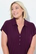 Chemise de nuit oversize, manches courtes et décolleté en V, col chemise