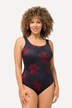 Maillot de bain, fleurs, sans bonnets souples, fronces