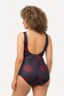 Maillot de bain, fleurs, sans bonnets souples, fronces