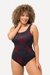 Maillot de bain, fleurs, sans bonnets souples, fronces