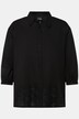 Blouse, kanten peplum, overhemdkraag, 3/4-mouwen