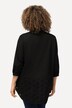 Blouse, kanten peplum, overhemdkraag, 3/4-mouwen