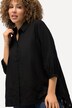 Blouse, kanten peplum, overhemdkraag, 3/4-mouwen