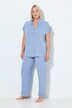 Pigiama dal taglio oversize a due pezzi con collo da camicia e mezze maniche