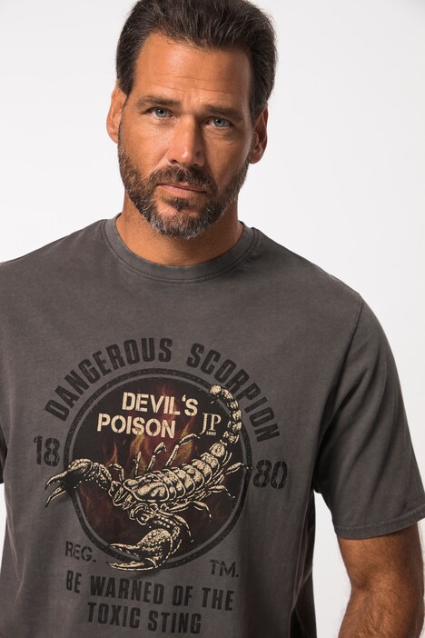 T-Shirt, Halbarm, Vintage Look, Scorpion, bis 8 XL