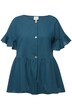 Bunda, směs lnu, A střih, kulatý výstřih, biobavlna