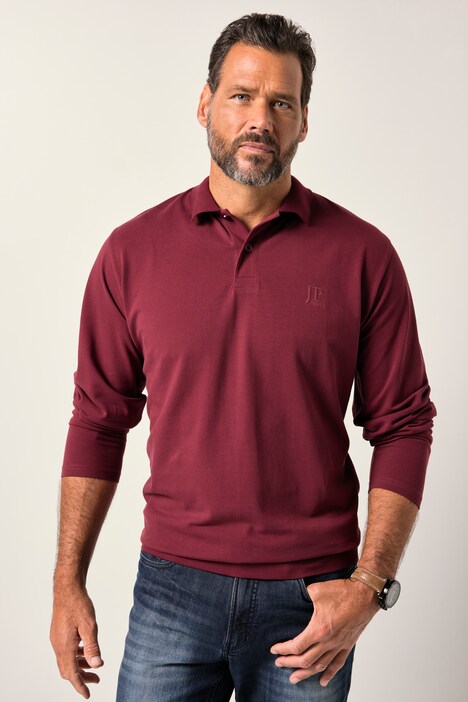 JP1880 Poloshirt, Bauchfit, Basic, Langarm, Piqué, XXL bis 8 XL