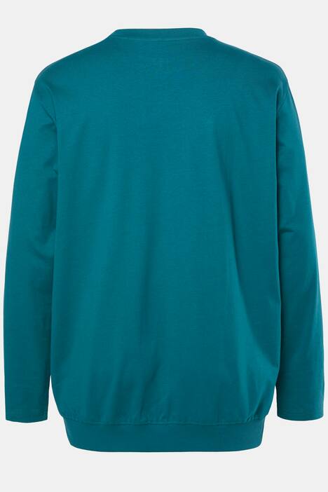 JP1880 Langarmshirt, Bauchfit, Basic, Rundhals, bis 8 XL