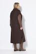 Strick-Kleid, oversized, Troyerkragen, ärmellos, Midilänge