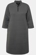 Robe jacquard, col montant, fermeture éclair, manches 3/4