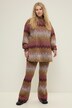 Trompetbukser, leggings, glitrende, zigzag striber, elastisk linning