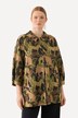 Jas, jacquard patroon, overhemdkraag, drukknopen