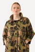 Jas, jacquard patroon, overhemdkraag, drukknopen