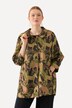 Jas, jacquard patroon, overhemdkraag, drukknopen