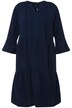 Mušelínové šaty, A střih, tunikový výstřih, 3/4 rukávy