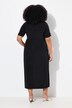 Robe en jersey à décolleté rond et manches courtes, avec couture empire et poches
