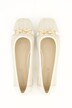Caprice ballerinasjo, flettemønster, pyntespenne, bredde G