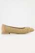 Caprice ballerina, flettet look, pyntespænde, bredde G