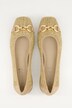 Caprice ballerina, flettet look, pyntespænde, bredde G