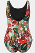 Maillot de bain sans bonnets souples, motif feuilles, décolleté rond