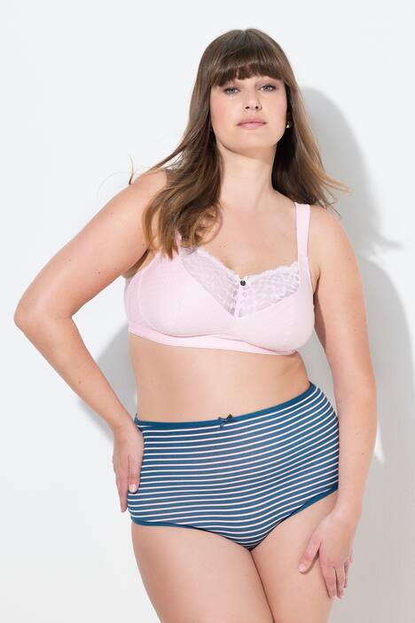 Culottes maxi, lot de 5. Taille haute. Rayures/uni