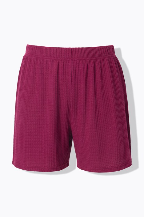Pyjama, deux pièces, jersey texturé, manches longues, short