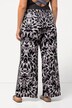 Pantalon palazzo, imprimé à fleurs, jambe large et taille élastique