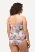 Maillot de bain avec bonnets souples, imprimé boussoles et triple bretelle
