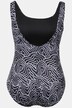Costume da bagno senza coppe con righe e fascia sotto il seno