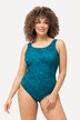 Costume da bagno senza coppe con righe e fascia sotto il seno