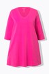 Longshirt, siernaden, A-lijn, V-hals, 3/4-mouw