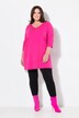Longshirt, siernaden, A-lijn, V-hals, 3/4-mouw