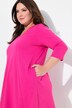 Longshirt, siernaden, A-lijn, V-hals, 3/4-mouw