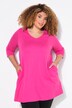 Longshirt, siernaden, A-lijn, V-hals, 3/4-mouw