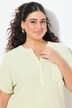 Musselin-bluse, oversized, tunikaudskæring, korte ærmer