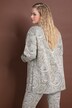 Longsleeve, oversized, glitter-Paisley, ståkrave, sideslidser