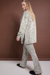 Longsleeve, oversized, glitter-Paisley, ståkrave, sideslidser