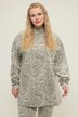 Longsleeve, oversized, glitter-Paisley, ståkrave, sideslidser