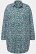 Skjortebluse, oversized, Paisley-print, knaplukning, skjortekrave