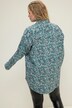 Skjortebluse, oversized, Paisley-print, knaplukning, skjortekrave