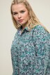 Skjortebluse, oversized, Paisley-print, knaplukning, skjortekrave