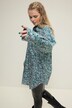 Skjortebluse, oversized, Paisley-print, knaplukning, skjortekrave