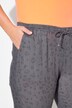 Pantaloni modello Rose in mussola con taglio della gamba ampio e cintura elastica