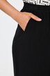 Jupe-culotte à taille élastique. Jambe large, longueur mollet