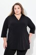 T-shirt long, décolleté en V et manches 3/4, coupe évasée