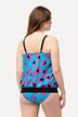 Tankini à motif léopard fluo, avec bonnets souples et bretelles réglables