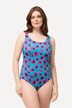 Maillot de bain à imprimé fluo et fronces, sans bonnets souples