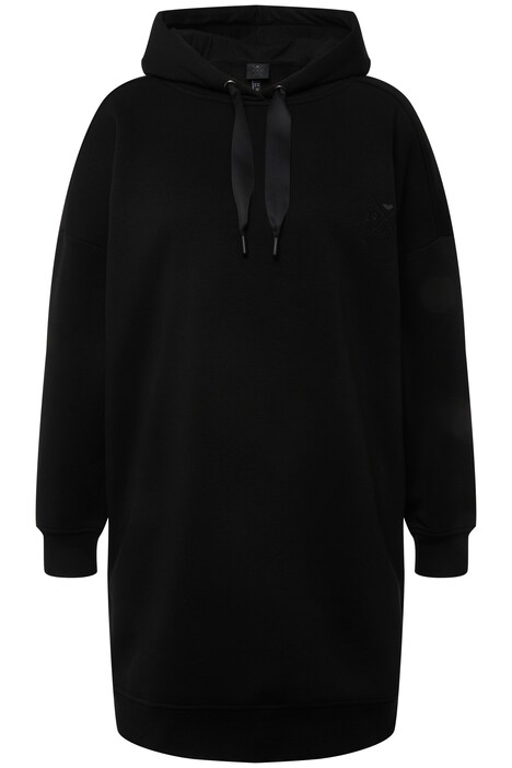 Teplákové šaty, oversize, kapuce, dlouhé rukávy, mini délka