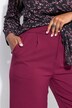 Pantalon taille haute à jambes larges et taille partiellement élastique